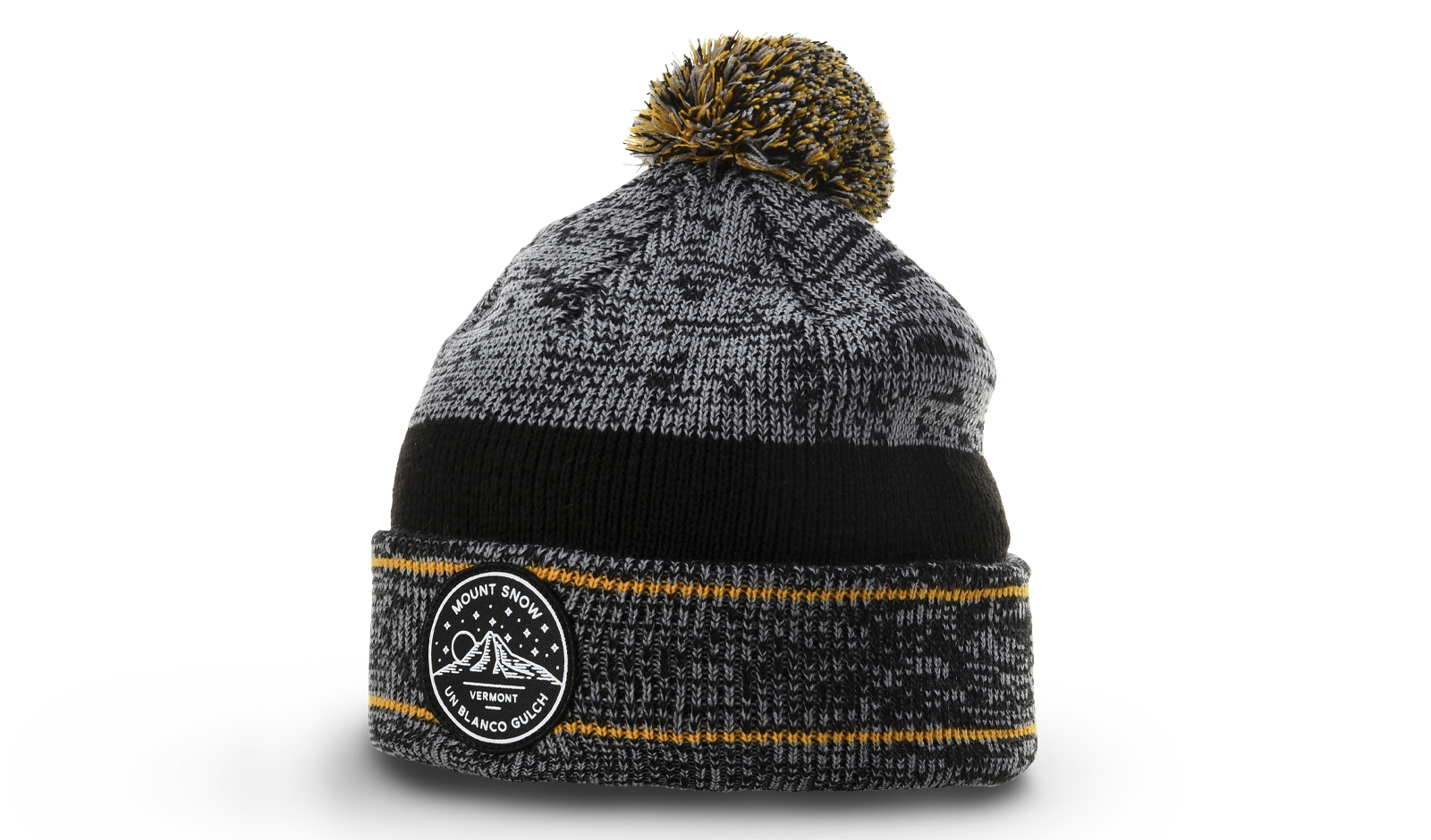 HEATHERED BEANIE W/ CUFF & POM