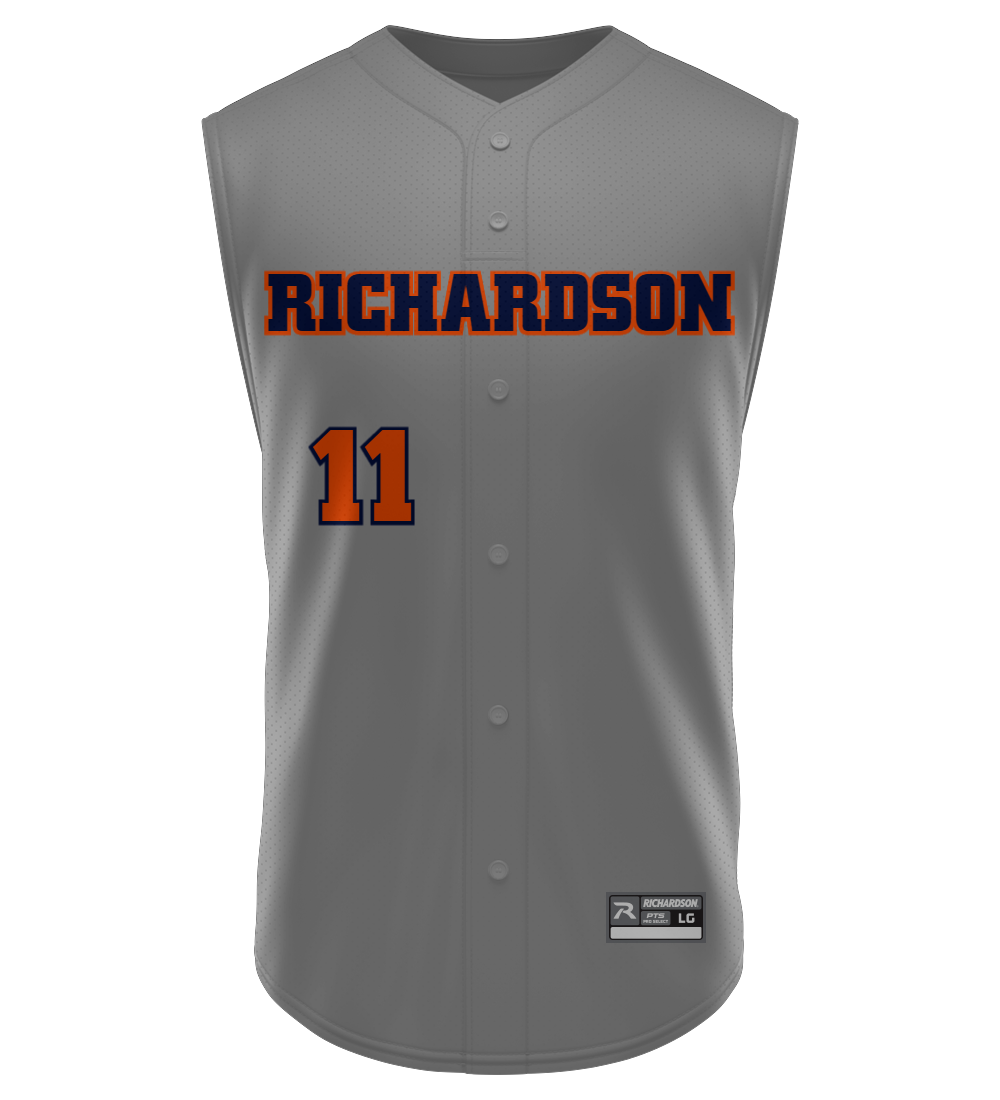 PRO SELECT Hypr Twill Faux Full Button Sleeveless Jersey Design 05